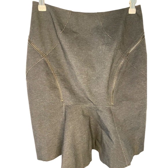 Elie Tahari Skirt Zippered Pencil Skirt Womens 2 Charcoal - Picture 5 of 11